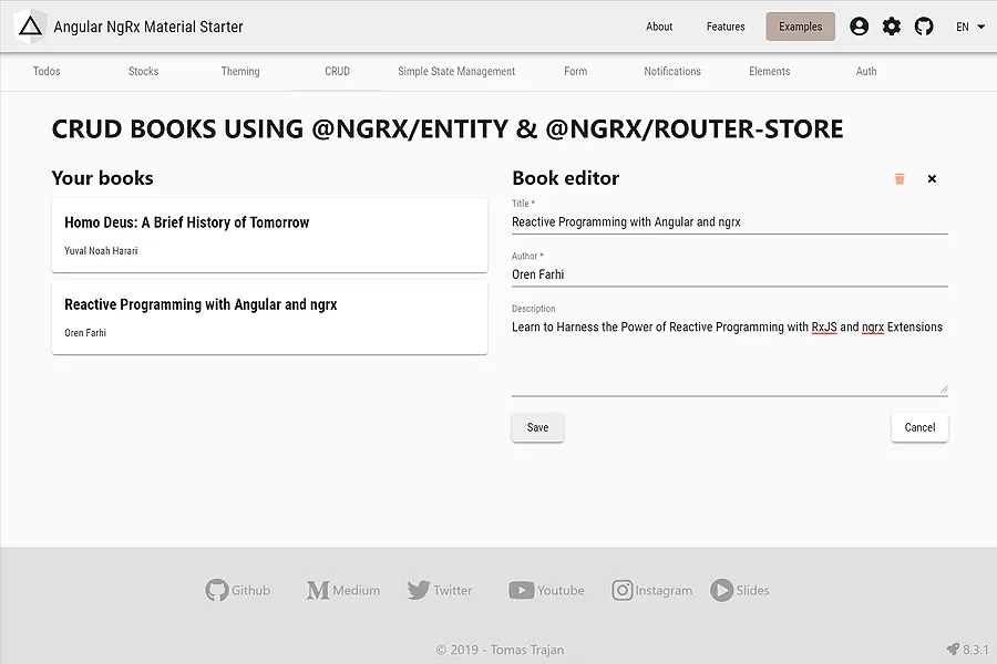 Angular NgRx Material Starter - NgRx example